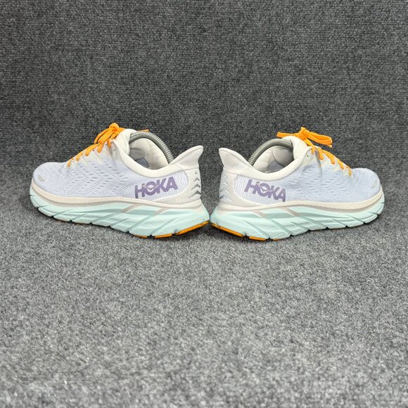 Hoka Clifton 8 Running Shoes Women's 9.5 Blanc De Blanc Athletic Run Training - Picture 7 of 13